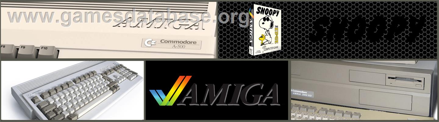 Snoopy and Peanuts - Commodore Amiga - Artwork - Marquee