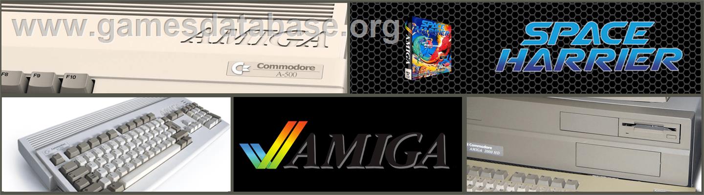 Space Harrier - Commodore Amiga - Artwork - Marquee