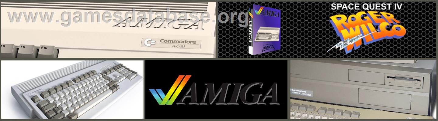 Space Quest 4 - Roger Wilco And The Time Rippers - Commodore Amiga - Artwork - Marquee