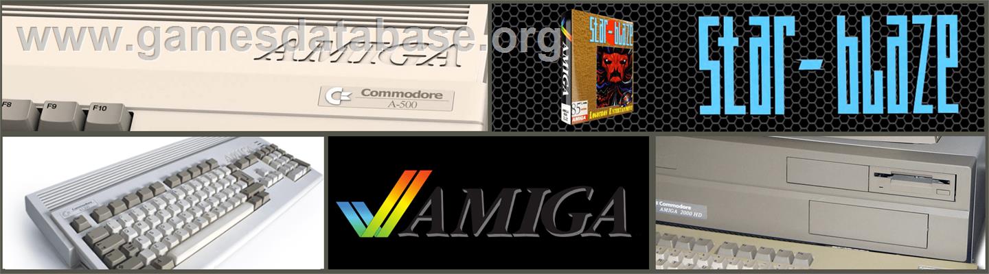 Starblaze - Commodore Amiga - Artwork - Marquee