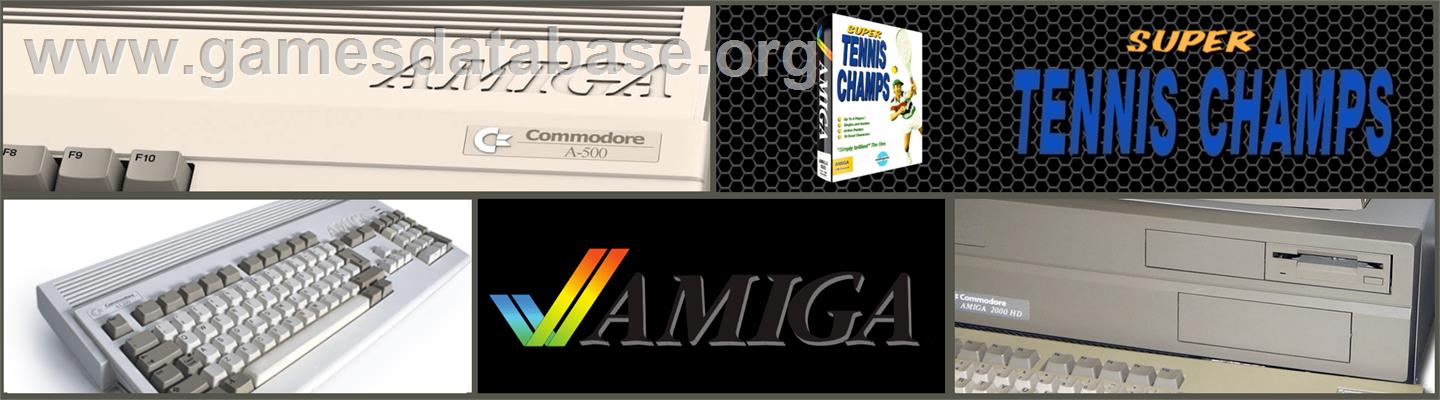 Super Tennis Champs - Commodore Amiga - Artwork - Marquee