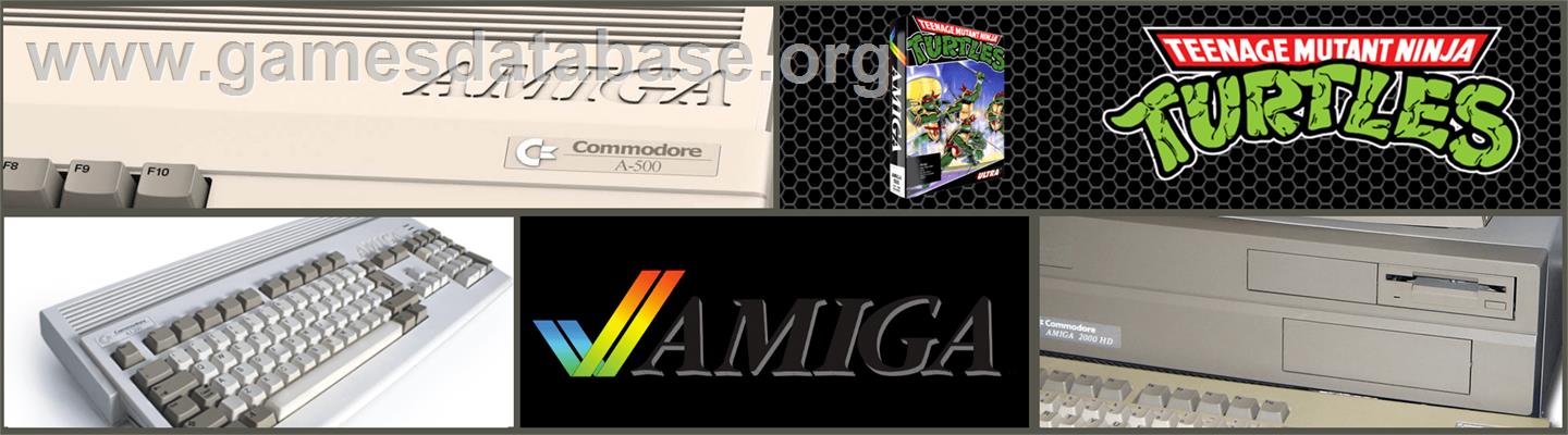 Teenage Mutant Ninja Turtles - Commodore Amiga - Artwork - Marquee