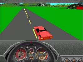 In game image of 4d Sports Driving on the Commodore Amiga.