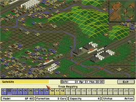 In game image of A-Train Construction Set on the Commodore Amiga.