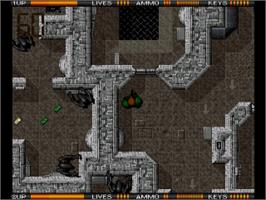 In game image of Alien Breed (Special Edition 92) on the Commodore Amiga.