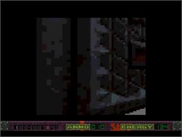 In game image of Alien Breed 3D II: The Killing Grounds on the Commodore Amiga.