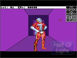 In game image of Alien Fires 2199 AD on the Commodore Amiga.
