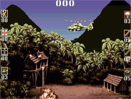 In game image of Apocalypse on the Commodore Amiga.