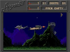 In game image of Aquanaut on the Commodore Amiga.