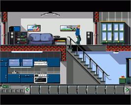 In game image of Backstage on the Commodore Amiga.