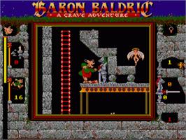 In game image of Baron Baldric - A Grave Adventure on the Commodore Amiga.