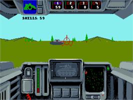 In game image of Battle Command on the Commodore Amiga.