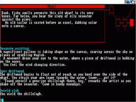 In game image of Beyond Zork: The Coconut of Quendor on the Commodore Amiga.