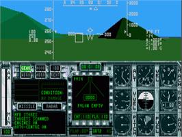 In game image of Birds of Prey on the Commodore Amiga.