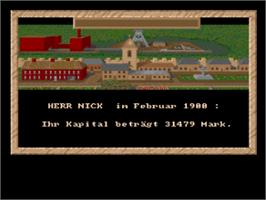 In game image of Black Gold on the Commodore Amiga.