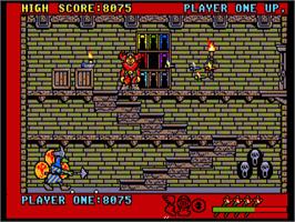 In game image of Black Lamp on the Commodore Amiga.