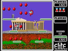In game image of Bomb Jack on the Commodore Amiga.