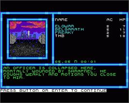 In game image of Buck Rogers - Countdown To Doomsday on the Commodore Amiga.