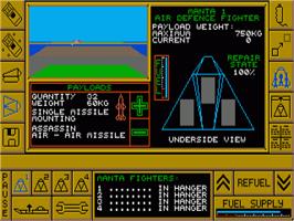 In game image of Carrier Command on the Commodore Amiga.