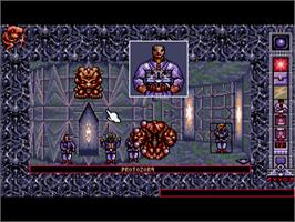 In game image of Chamber of the Sci-Mutant Priestess on the Commodore Amiga.