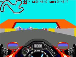 In game image of Championship Run on the Commodore Amiga.