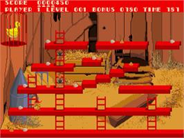 In game image of Chuckie Egg on the Commodore Amiga.