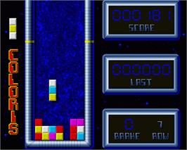In game image of Coloris on the Commodore Amiga.