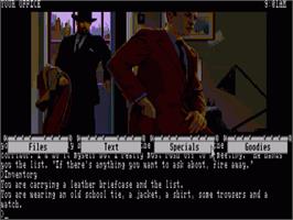 In game image of Corruption on the Commodore Amiga.