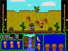 In game image of Cosmic Relief: Prof. Renegade to the Rescue on the Commodore Amiga.