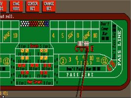 In game image of Craps Academy - Micro-vice Series on the Commodore Amiga.