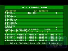In game image of Cricket Captain on the Commodore Amiga.