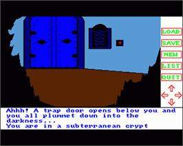 In game image of Crimson Crown on the Commodore Amiga.