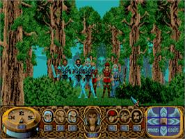 In game image of Crystals of Arborea on the Commodore Amiga.