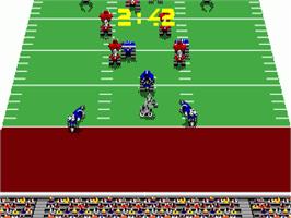 In game image of Cyberball on the Commodore Amiga.