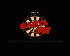 In game image of Darts 501 on the Commodore Amiga.