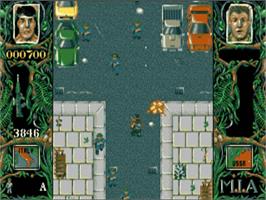In game image of Dogs Of War on the Commodore Amiga.