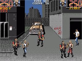 In game image of Double Dragon 3 - The Rosetta Stone on the Commodore Amiga.