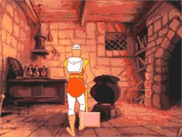 In game image of Dragon's Lair - Escape From Singe's Castle on the Commodore Amiga.