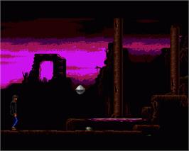 In game image of Dylan Dog 01 - La Regina Delle Tenebre on the Commodore Amiga.