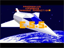 In game image of E.s.s. - European Space Simulator on the Commodore Amiga.