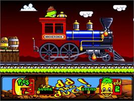 In game image of Edd The Duck 2 on the Commodore Amiga.
