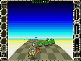 In game image of Eliminator on the Commodore Amiga.