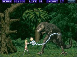 In game image of Entity on the Commodore Amiga.