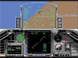 In game image of Falcon on the Commodore Amiga.