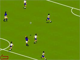 In game image of Fifa International Soccer on the Commodore Amiga.