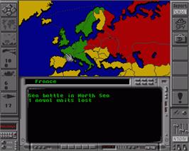 In game image of Final Conflict on the Commodore Amiga.