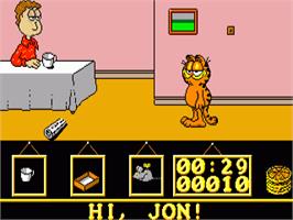 In game image of Garfield: Big, Fat, Hairy Deal on the Commodore Amiga.