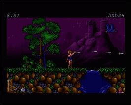 In game image of Ghost Battle on the Commodore Amiga.