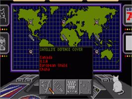 In game image of Global Commander on the Commodore Amiga.