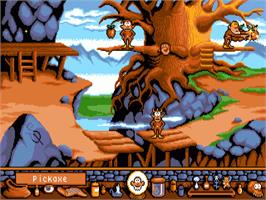 In game image of Gobliiins on the Commodore Amiga.